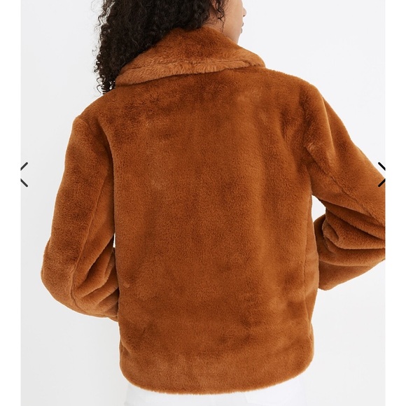 MADEWELL $228 faux fur snap front coat, S. - Picture 4 of 11